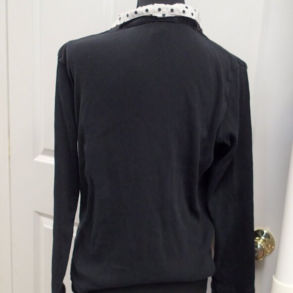 Studio Works Petite Long Sleeve Black Shirt Size PM - Picture 4 of 5